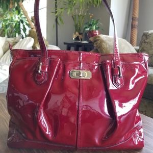 Authentic Coach burgundy tote